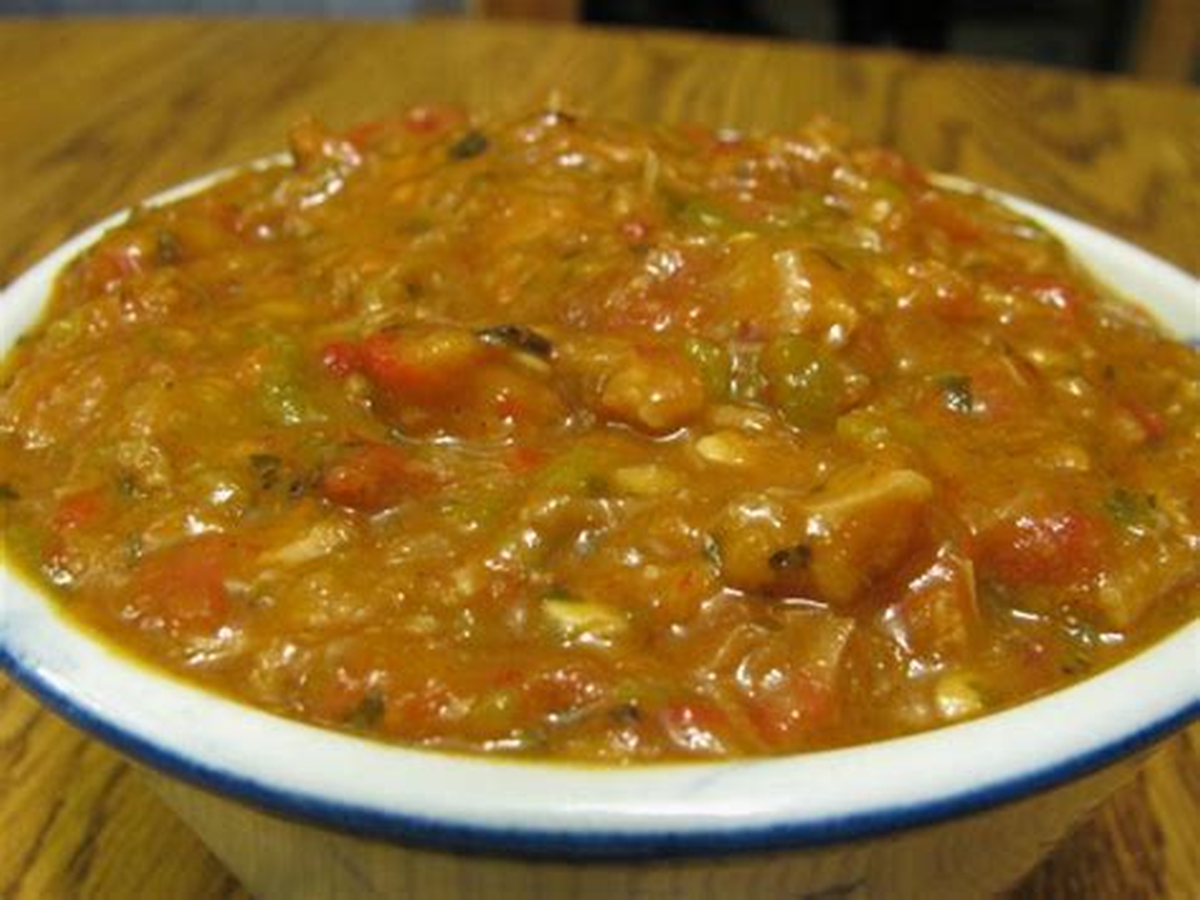 Pueblo Green Chile with roasted Pueblo chiles and pork